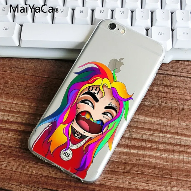 Чехол для телефона MaiYaCa ip Hop Rapper Tekashi 69 6ix9ine чехол iPhone X XSMAX задняя крышка мягкие ТПУ