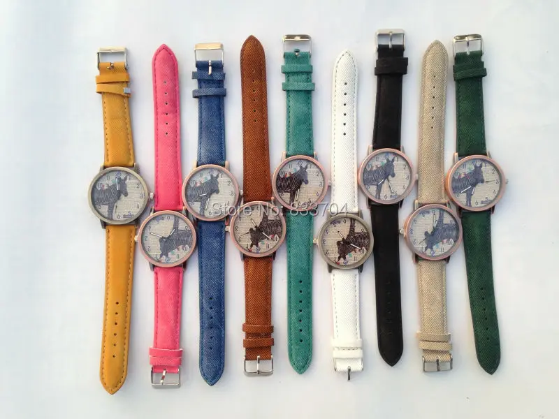 Новые Модные Винтажные часы для женщин из искусственной кожи с бронзовым