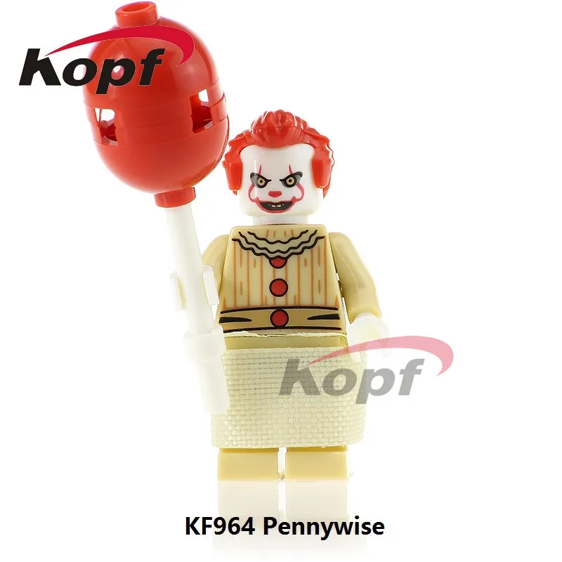 KF964 Without Box Одиночная Супер Герои AIM Agent Pennywise костюм для взрослых страшный клоун Это строительные блоки детские игрушки KF1157 - Цвет: KF964 Without Box