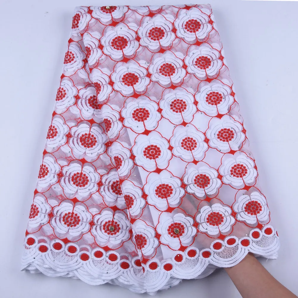 

African Lace Fabric 5 Yards High Quality Milk Silk Tulle Lace French Net Lace Fabric With Stones For Wedding Party Dress A1622