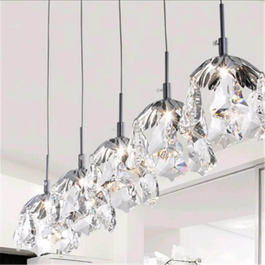 nordic luxury Maple leaf k9 crystal led pendant lights for living room bedroom modern home deco kitchen hanging lamp fixtures | Освещение