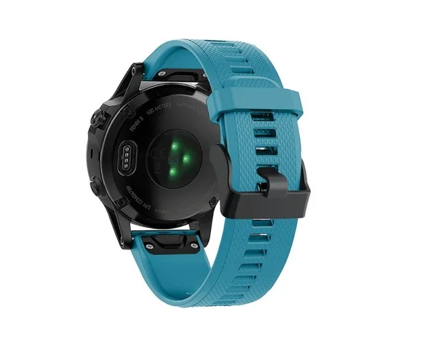 天空蓝 22 мм силиконовый браслет, ремешок для часов для Garmin Fenix 6 6Pro/5 Plus/Approach S60 Смарт-часы спортивные быстросъемные браслеты - Цвет: 天空蓝