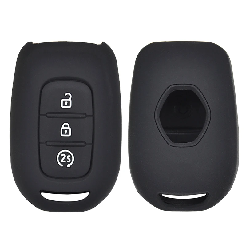 AX для Renault Duster Sandero Kwid Logan Clio Captur Laguna Scenic 2016 2017 2018 3-кнопочный силиконовый чехол для автомобильного пульта управления ключом.