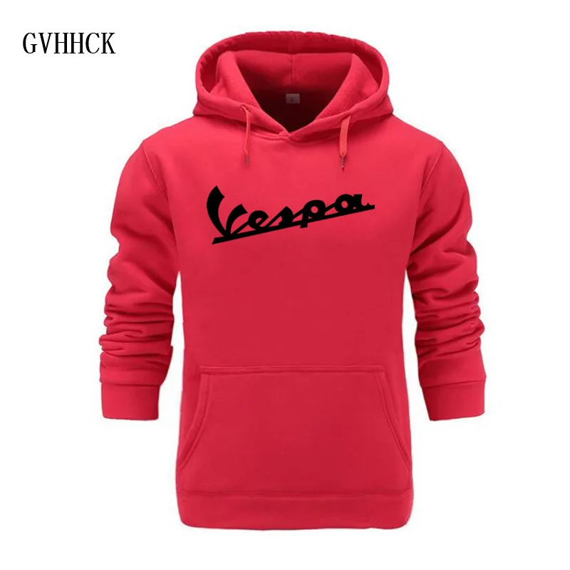 red 2 Весна, новая мужская одежда с капюшоном, хлопок, Vespa, толстовки, свитера, мотоциклетные, повседневные, зимние куртки - Цвет: red 2