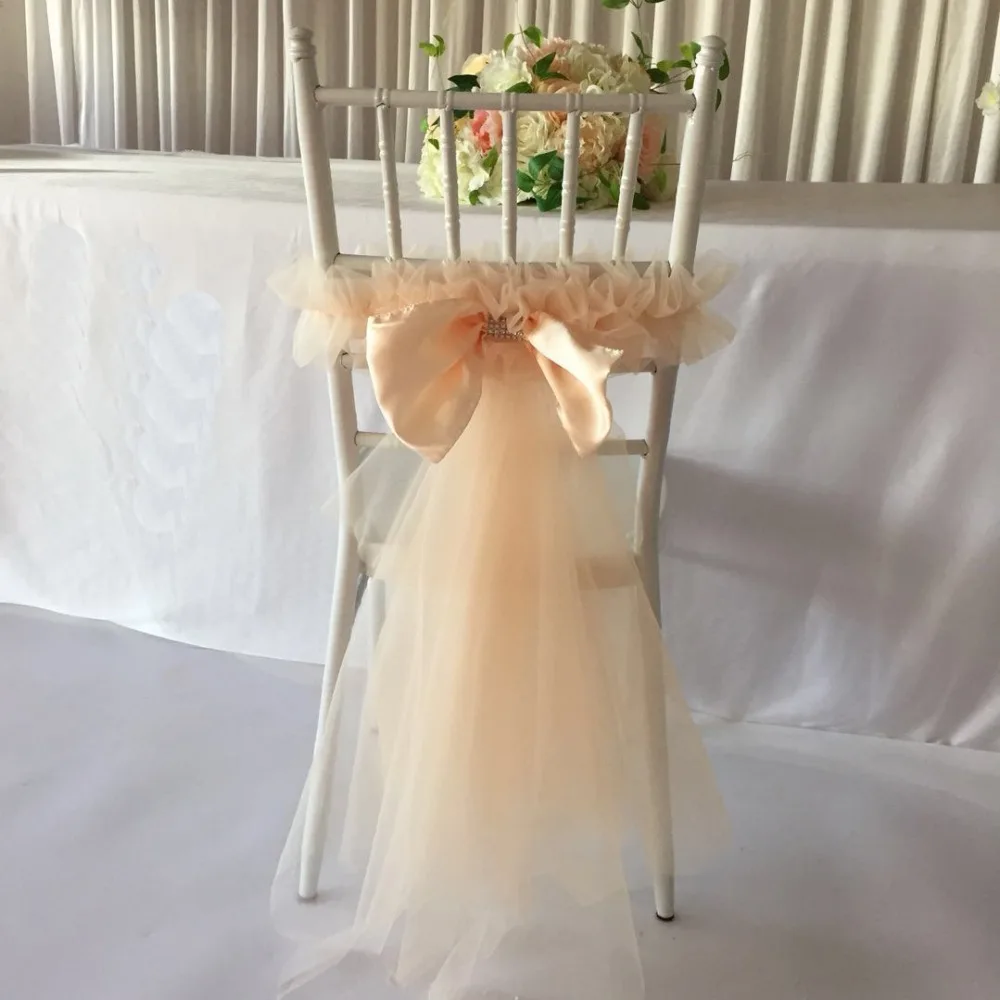 100 шт. прозрачная пачка с/без атласного банта новый дизайн Chiavari Чехол для стула|chair