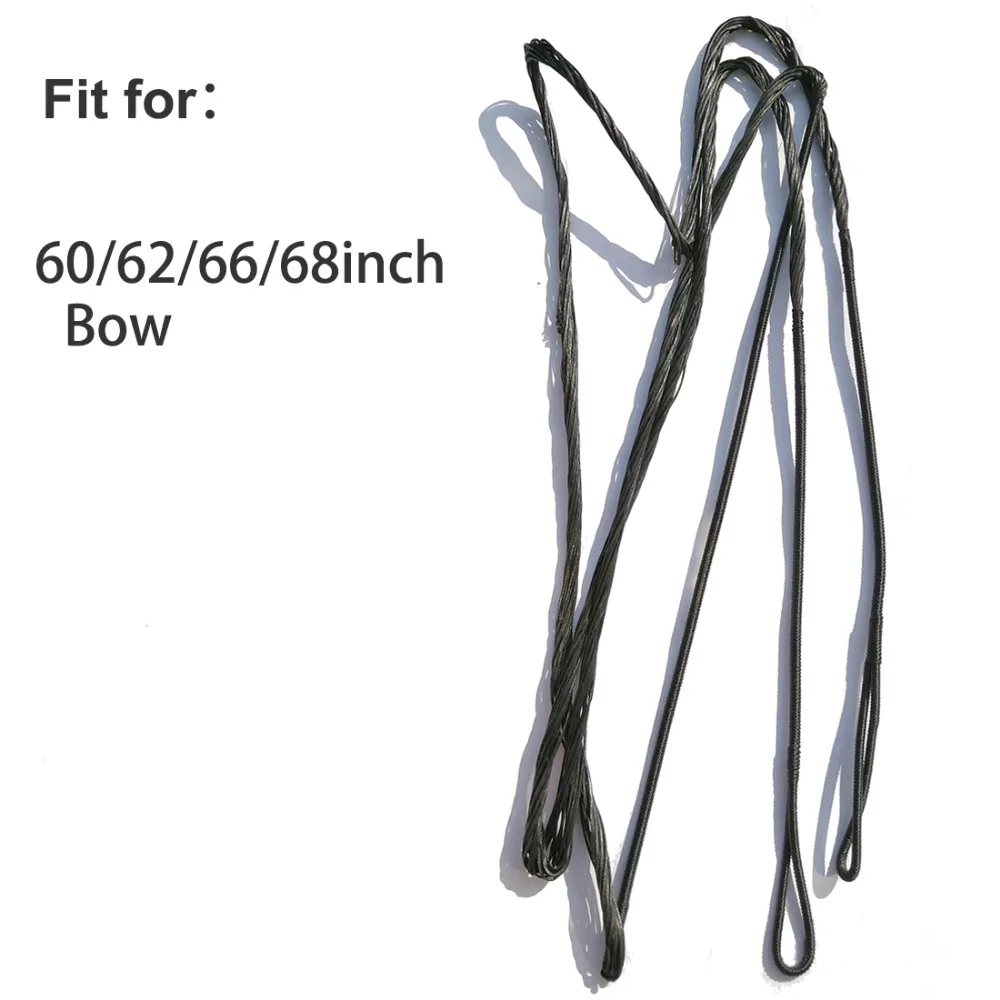 12 Strands Archery Bowstring 60 62 66 68 inch Straight Bow American Hunting Recurve Tradition String 144cm 149cm 157cm 162cm | Спорт и
