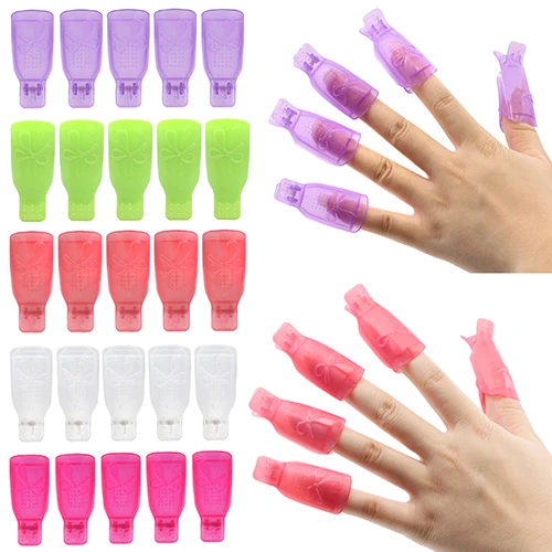 10 шт. пластиковые зажимы для ногтей|gel polish remover tool|nail art soak offnail |