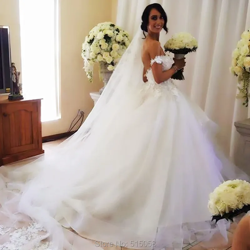 Trajes Novia 2015 съемный кружева милая органзы слоистых бальное свадебные платья