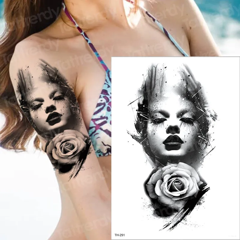 3 шт./лот новая Временная тату наклейка Хэллоуин для девочек маска из хны