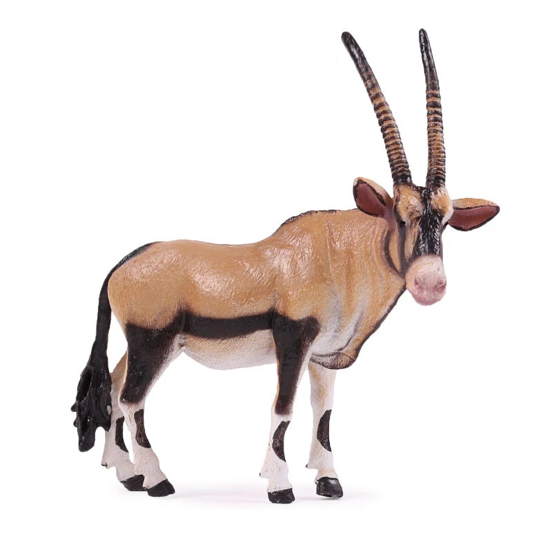 

Action&Toy Figure Wildlife Animal Gemsbok Horns Antelopr Deer PVC Model Collectible Doll Figure Collection For Kid Children Gift