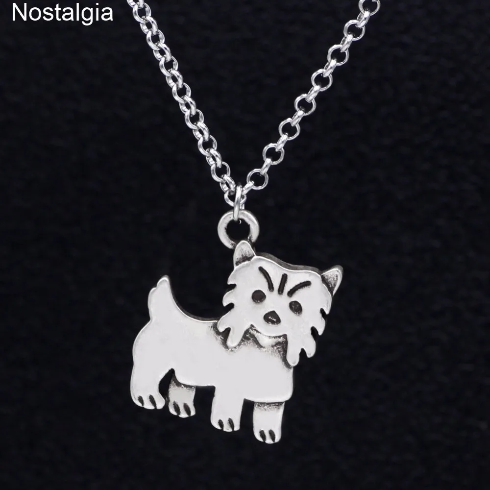 

Nostalgia Elegant Westie Dog Necklaces & Pendants Scotland Animal Bohemian Jewelry One Piece Gift For Dogs Lovers