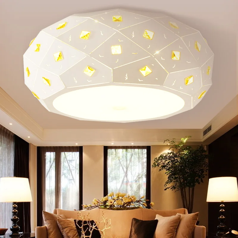 Романтическая потолочная лампа для спальни простая круглая светодиодная