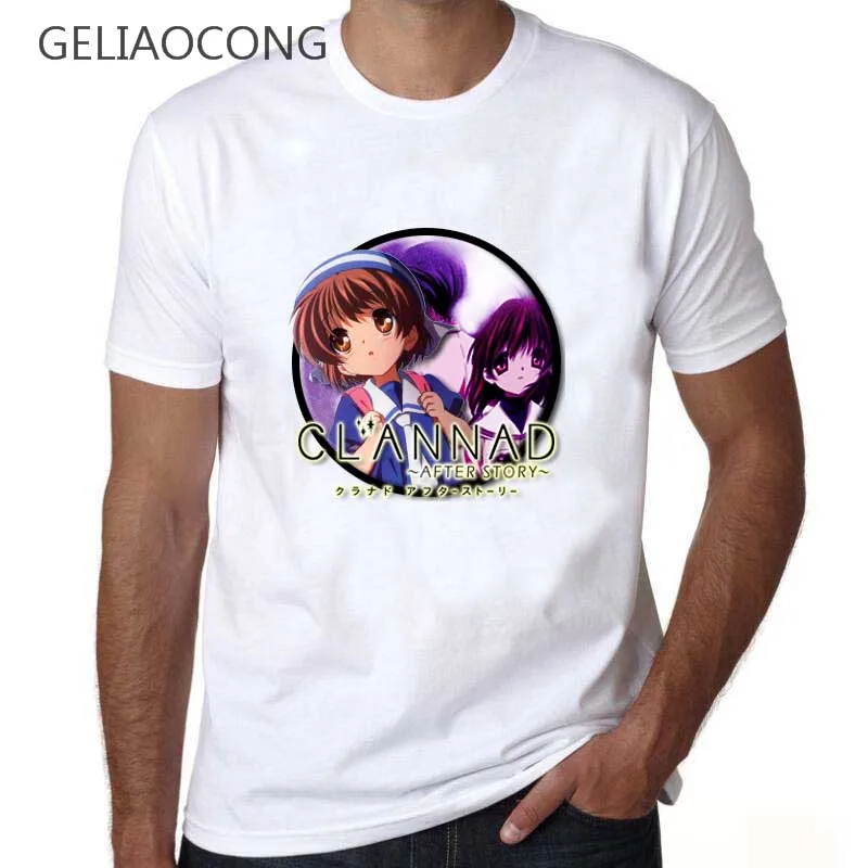 Geliaocong 2017 аниме унисекс футболки Clannad футболка сакагами Томое Косплэй Футболка