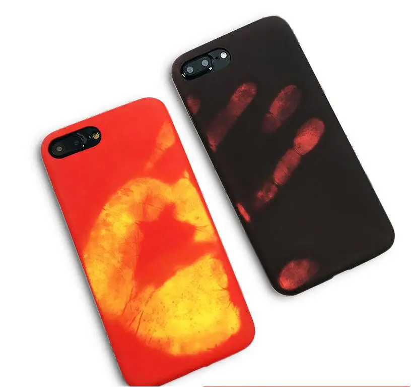 2018 Модный чехол с термодатчиком для iphone X 8 7 Plus 6 6s термоиндукционный телефона fundas