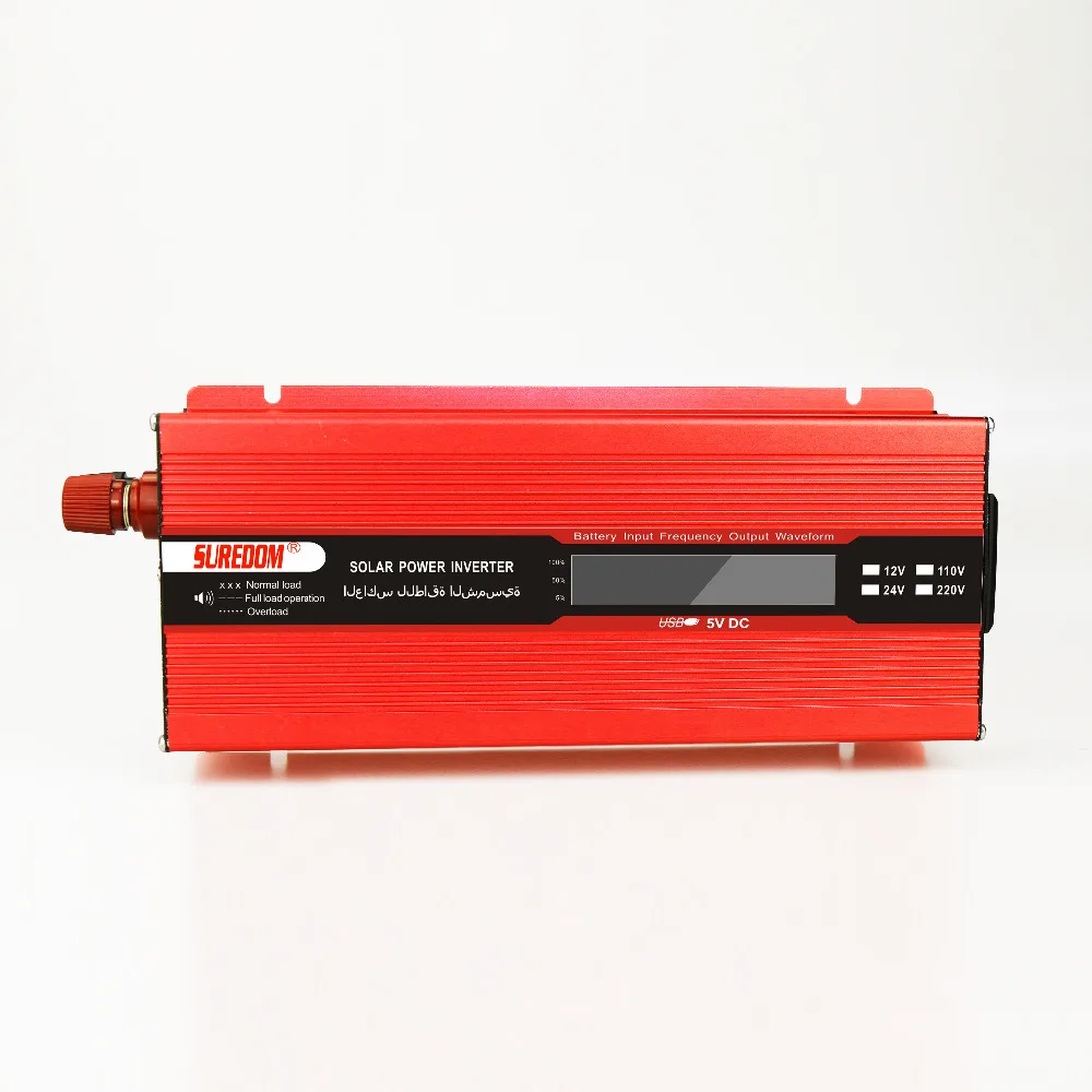 Автомобиль Мощность Инвертор 1500 Вт DC 12 В 24 к AC 110 V 220 с USB зарядное гнездо и ЖК