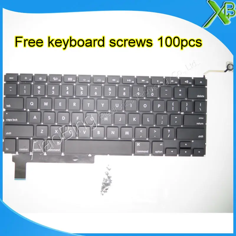 

5PCS---Brand New For MacBook Pro 15.4" A1286 US keyboard+100pcs keyboard screws 2009-2012 Years