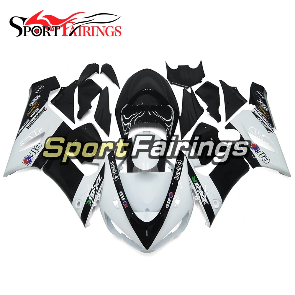 

Motorcycle Fairings For Kawasaki Ninja ZX6R ZX-6R 636 05 06 2005 2006 ABS Injection Fairing Kit Bodywork Pearl White Black New