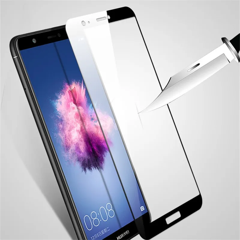 Закаленное стекло с полным покрытием для huawei P smart Psmart enjoy 7S защитный экран 5 65