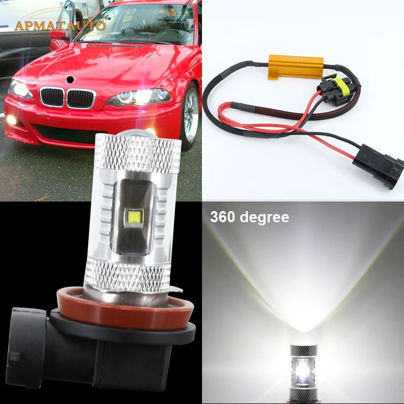 H11 H8 без ошибок светодиодный туман светильник лампочка для BMW E63 E64 E90 E91 E92 E93 328i 328xi