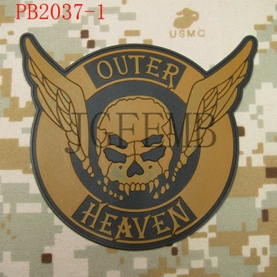 PB2037 Tan MGS outer Heaven группа специального назначения Тактический для поддержания боевого духа 3D накладка из ПВХ 10,5 см* 10 см - Цвет: PB2037 Tan