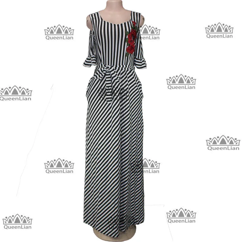 2018 (L-XXXL) Африканский стиль для женщин Модный дизайн вышивка большой эластичный 100%