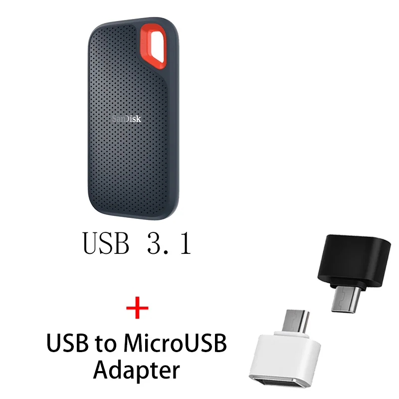 SanDisk Портативный внешний SSD 1 ТБ 500 GB 550 M внешний жесткий диск SSD USB 3,1 HD SSD жесткий диск 250 GB твердотельный диск для ноутбука - Цвет: E60 A