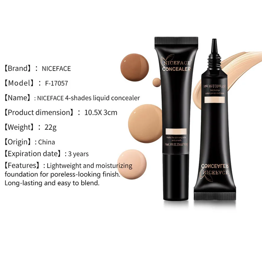 New Waterproof Cosmetic Concealer Cream NICEFACE 1PC Makeup Liquid Foundation Moisturizing BB 0109#30 | Красота и здоровье