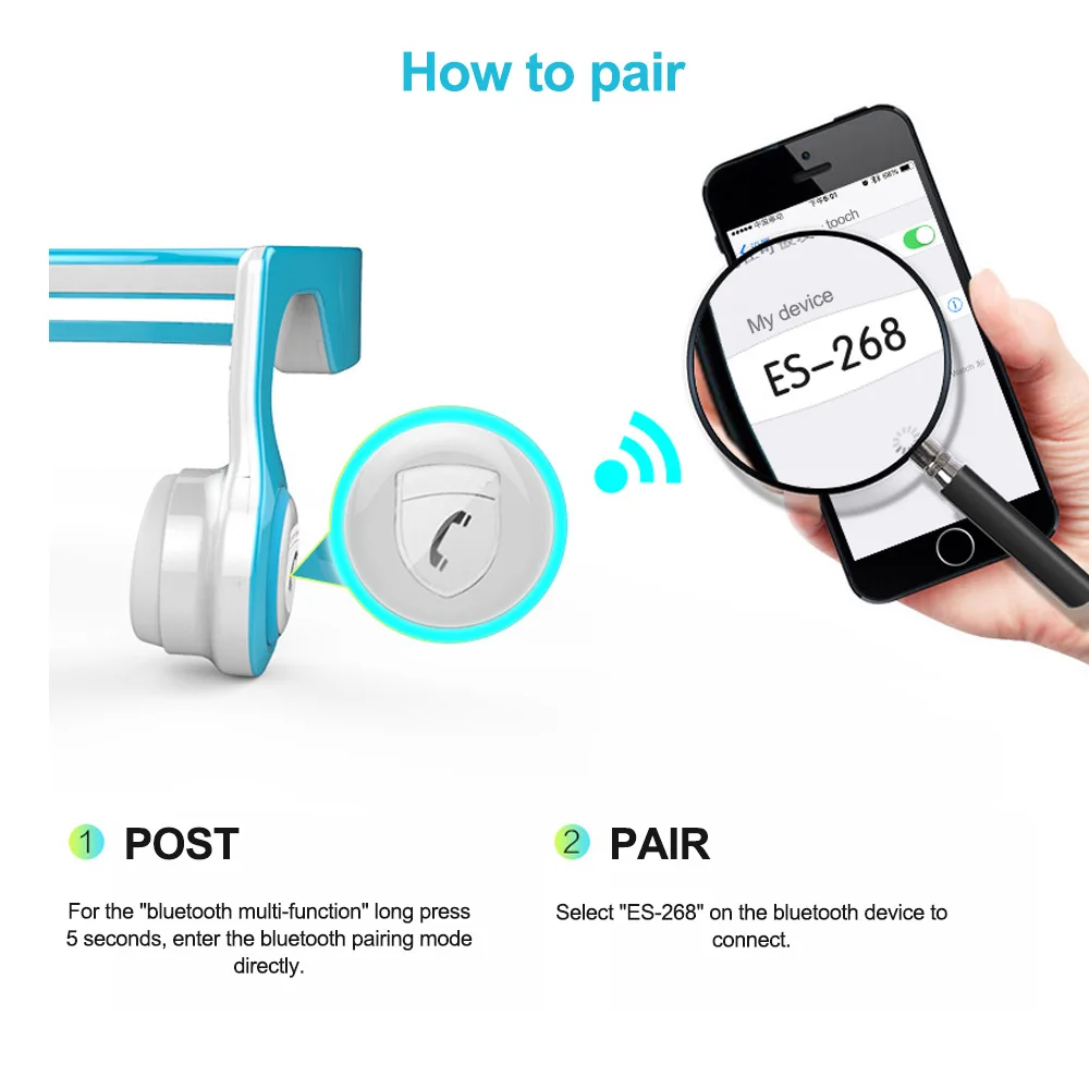 ALWUP костной проводимости беспроводные наушники Bluetooth 4,2 с микрофоном Mp3 плеер Бег Спорт Bluetooth гарнитура для смартфонов