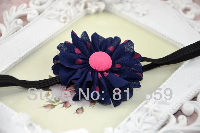 Младенцы ободки 6 см 8 цветов Colorful Dot цветок Девочка аксессуары для волос Hb1009 |