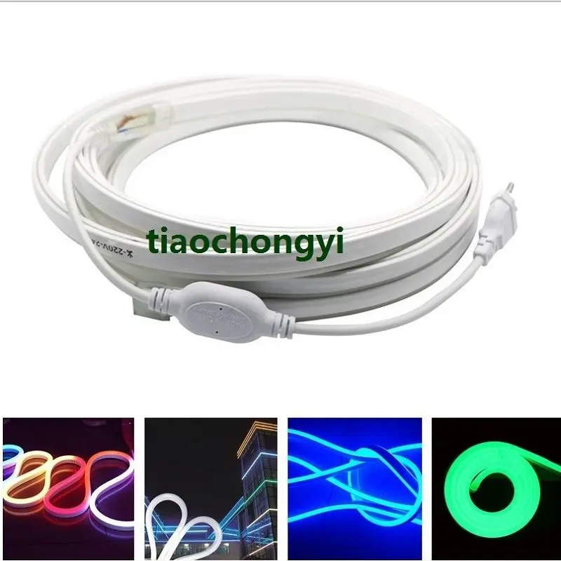120 светодиодов/м RGB SMD 2835 5050 Гибкая мягкая светодиодная неоновая веревка полоса