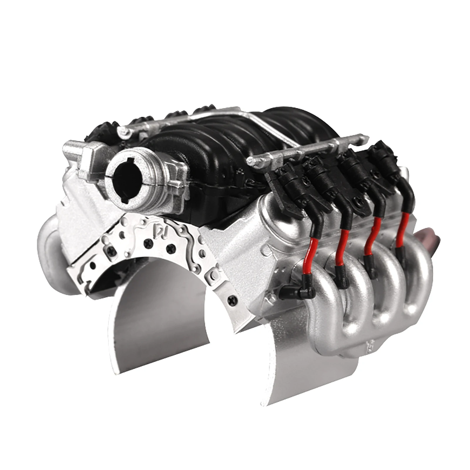 Для DJC-0641 LS3 V8 6.2L имитация крышки двигателя+ радиатор двигателя Вентилятор общего использования для 1/10 весы Trx4 Jeep Land Rover d90/110/130