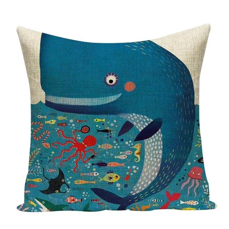 Декор для дома в океане декоративная Милая наволочка с рисунком рыбы новейшая