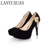 lanyuxuan plus new hot big small 28 52 size sale sapato feminino shoes woman zapatos mujer round toe pumps high heels a 1