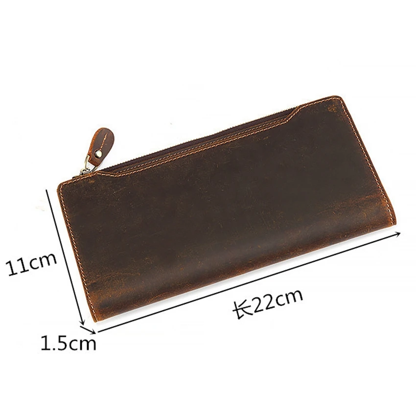 Роскошный мужской кошелек с несколькими отделениями для карт RFID-блокировкой