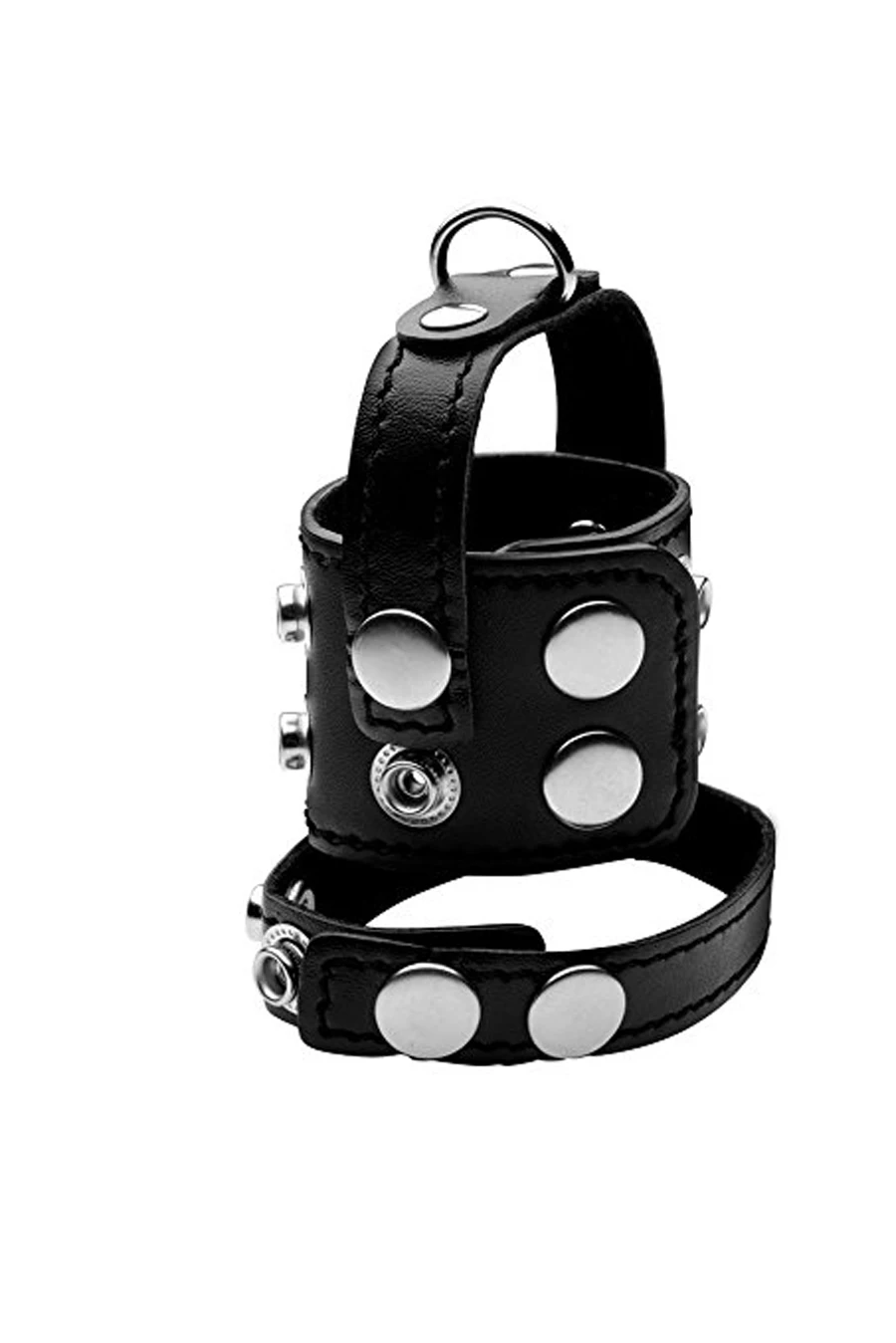 Натуральная кожа Петух ремешок и мяч носилки Cockring мужской аксессуар шар Splitter