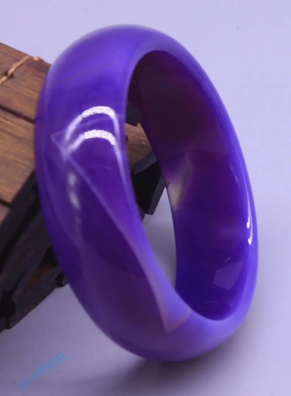 Дополнительно 56 66 мм Сертифицированный натуральный пурпурный Халцедон Браслет