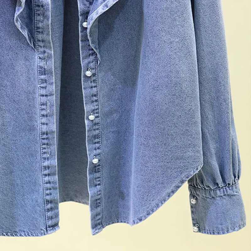 2019 новая весенняя осенняя куртка для женщин Свободная джинсовая рубашка с