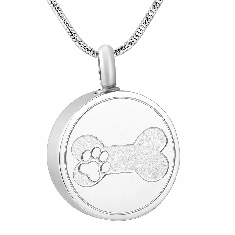 Ожерелье из нержавеющей стали с принтом Собачья косточка 9884|paw print|memory locket pendantpendant