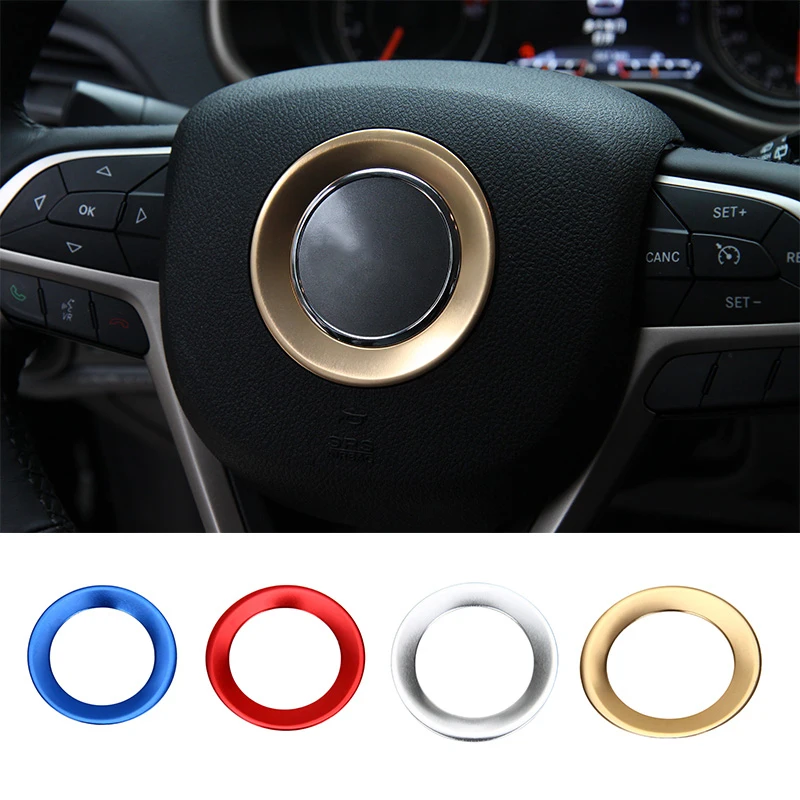 

MOPAI Car Steering Wheel Decoration Circle Trim Cover Stickers for Jeep Cherokee 2014 Up Interior Accessories Car Styling