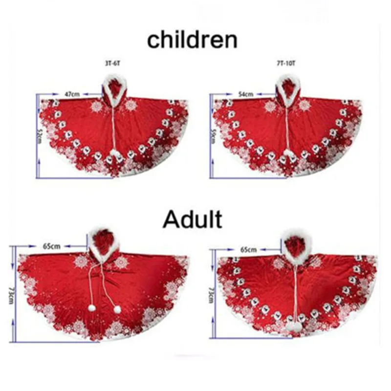 Women Christmas Velvet Hooded Cape Fur Hat Cloak Snowflake Santa Claus Long Sleeve Costume Cosplay | Женская одежда
