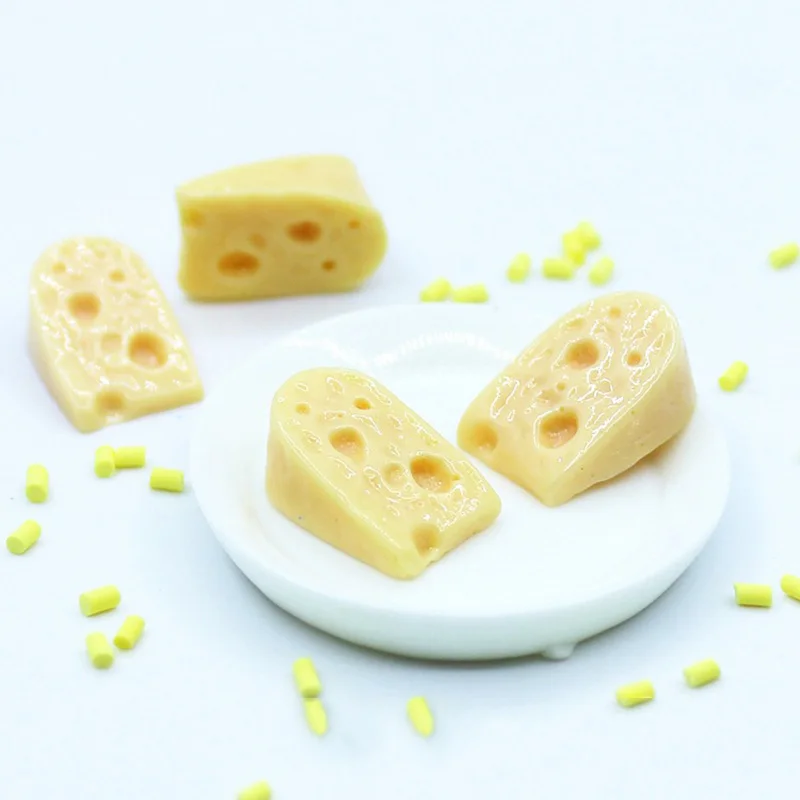 10x кукольный домик мини симулятор желтые кусочки сыра из смолы кухонный игровой