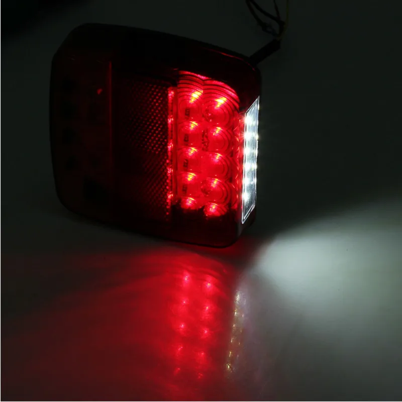 Отражатели 2 шт мощностью 12V для кузов КАМАЗа УАЗ грузовик с прицепом 26LED хвост светильник задний светильник сигнала поворота Стоп-сигнал 6LED номерной знак светильник лодка пикап