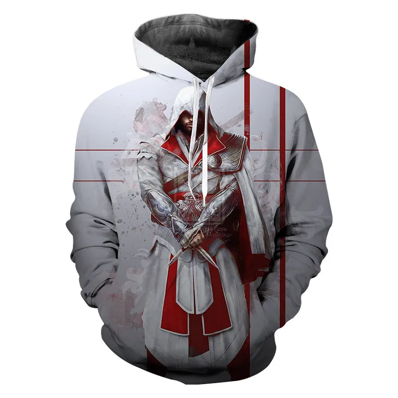 Новинка 2019 Assassins Creed 3D принт толстовки одежда повседневная с длинным рукавом