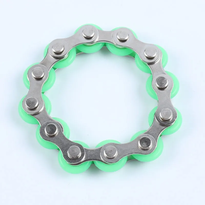 12 knots Green 8/12 узлов, новинка, брелок, цепь для ключей, игрушка для снятия стресса, нержавеющая сталь, велосипедная цепь, пряжка, кольцо для ключей, игрушка для пальцев - Цвет: 12 knots Green