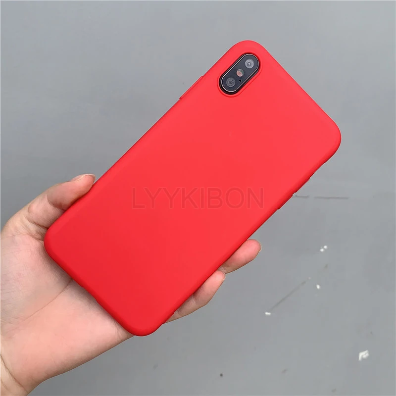 Мягкий силиконовый чехол из ТПУ ярких цветов для huawei Honor 7A 20 Pro 10 Lite 8X P30 P20 mate 20 30 pro P20 P Smart Y9 матовый чехол - Цвет: Red