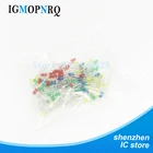 100 шт. 5 цветов * 20 шт. 3 мм Светодиодная лампа белого, желтого, красного, зеленого, синего цвета ассорти набор светодиодов DIY набор электронных diy Kit