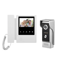 4 3 inch wired video door phone system visual intercom doorbell with 1 monitor1700tvl outdoor camera for home surveillance