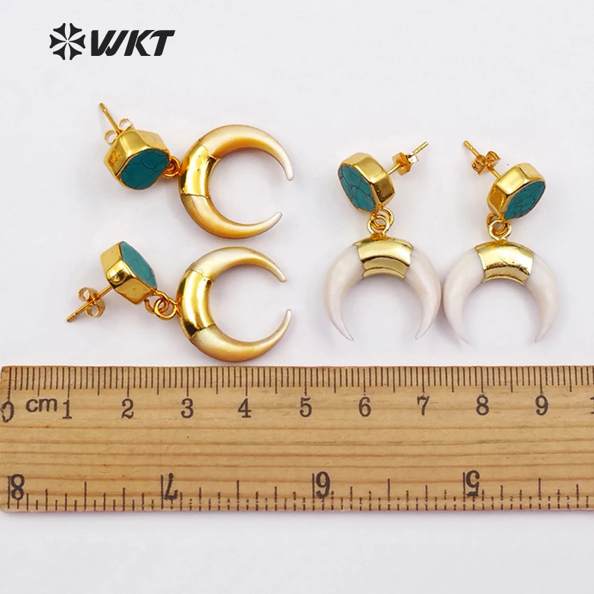 WT E427 оптовая продажа модные серьги из натуральной раковины уникальные в форме