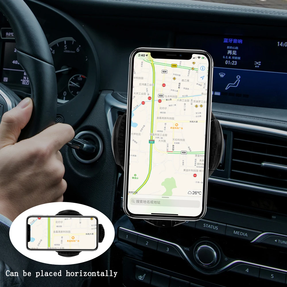 Беспроводное зарядное устройство для IPhone XS Max X XR 8 с креплением на автомобиль 10 Вт