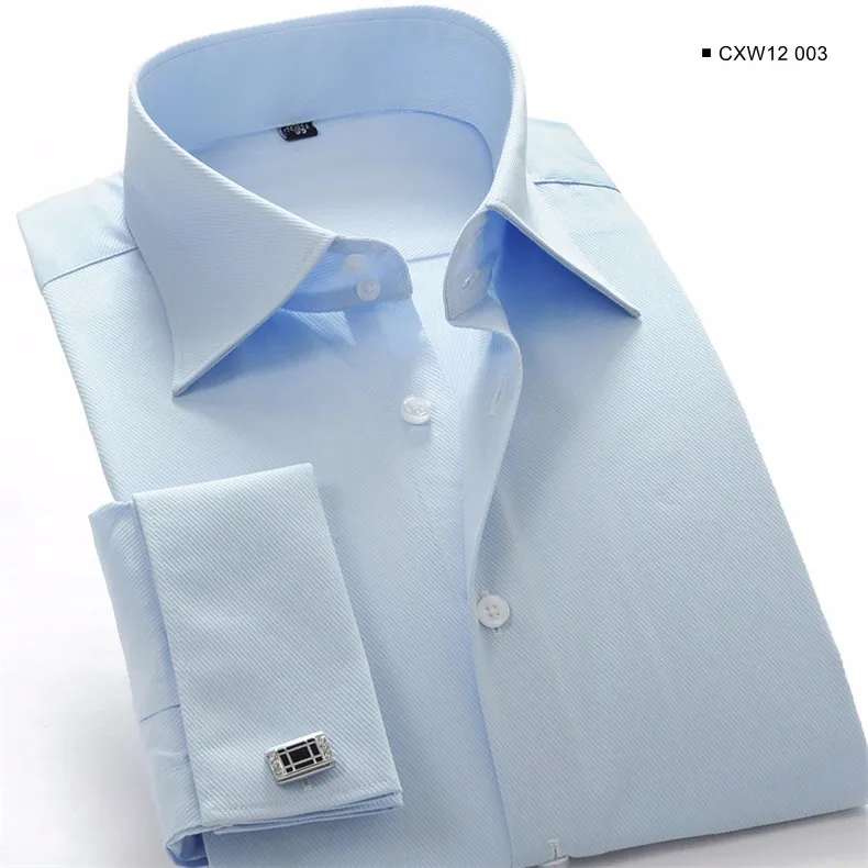ORINERY,, однотонное свадебное платье Camisa Masculina, с длинным рукавом, французское платье с манжетами, рубашка с запонками, Мужская брендовая одежда